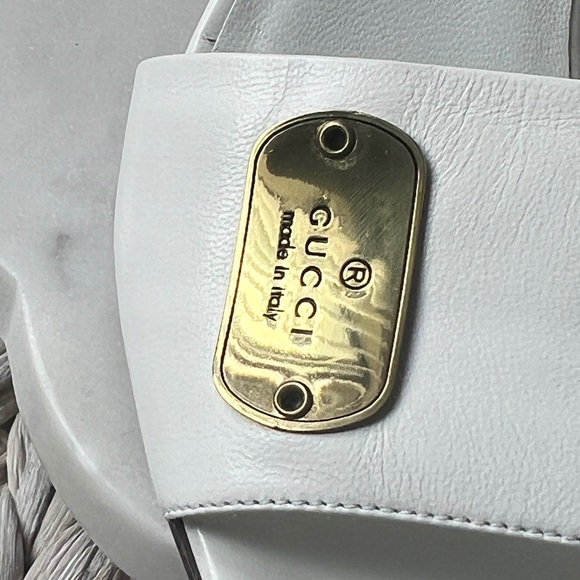 NEW GUCCI w/COA Mirabelle Mid Heel Slides Size 9 - Picture 3 of 17